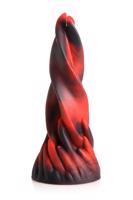 Creature Cocks Hell Kiss - zkroucené silikonové dildo - 19 cm (červené)