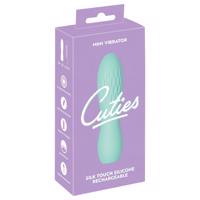 Cuties Mini 3 - akumulátorový, vodotěsný, geometrický vibrátor (zelený)