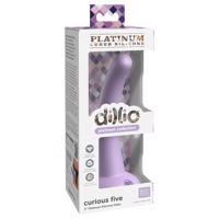 Dillio Curious Five - přísavkový silikonový dildo (15 cm) - fialový