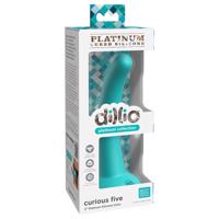 Dillio Curious Five - silikonové dildo s přísavkou (15 cm) - tyrkysové