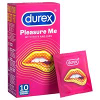 Durex Pleasure Me - vroubkovaný a tečkovaný kondom (10 ks)