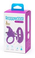 Happyrabbit - akumulátorový, rádiový erekční kroužek (fialovo-stříbrný)