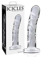 Icicles No. 62 - skleněné dildo ve tvaru penisu (průhledné)