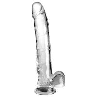 King Cock Clear 11 - dildo s varlaty (průhledný)