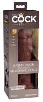 King Cock Elite 8 - připínací, realistické dildo (20 cm) - hnědé