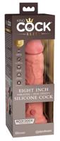 King Cock Elite 8 - připínací, realistický vibrátor (20 cm) - přírodní