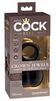 King Cock Elite Crown Jewels - vibrační kroužek na penis (černý)