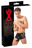 LATEX - boxerky s návlekem na penis (černé) - L/XL