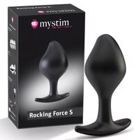 mystim Rocking Force S - elektro kuželové dildo - malé (černé)