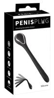 Penis Plug Dilator - dobíjecí uretrální vibrátor (0,6-1,1cm) - černý