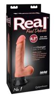 Real Feel Deluxe No.1 - varlatový, realistický vibrátor (přírodní)