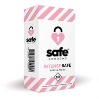 SAFE Intense Safe - vroubkované a tečkované kondomy (10ks)