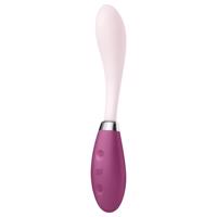 Satisfyer G-Spot Flex 3 - akumulátorový vibrátor na bod G (růžový-červený)