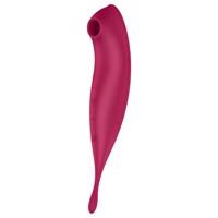 Satisfyer Twirling Pro - chytrý 2v1 klitorální vibrátor (červený)