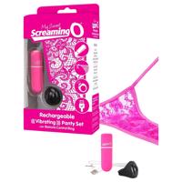 Screaming O Panty Set - vibrační kalhotky (růžové) S-L