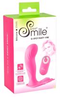 SMILE G-Spot Panty - akumulátorový, rádiově ovládaný připínací vibrátor (růžový)