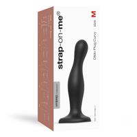 Strap-on-me Curvy M - zvlněné dildo s nožičkami (černé)