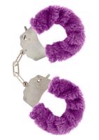 ToyJoy Furry Fun Cuffs plyšová erotická pouta Purple