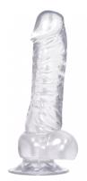 You2Toys Crystal Clear Dong with Suction base - gelové realistické dildo