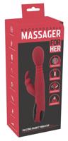 You2Toys - Massager for her - nabíjecí vibrátor na bod G s rotací, ohřevem a posuvem (červený)