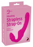 You2Toys Vibrating Strapless Strap-On - připínací vibrátor bez upevňovacího pásu (růžový)